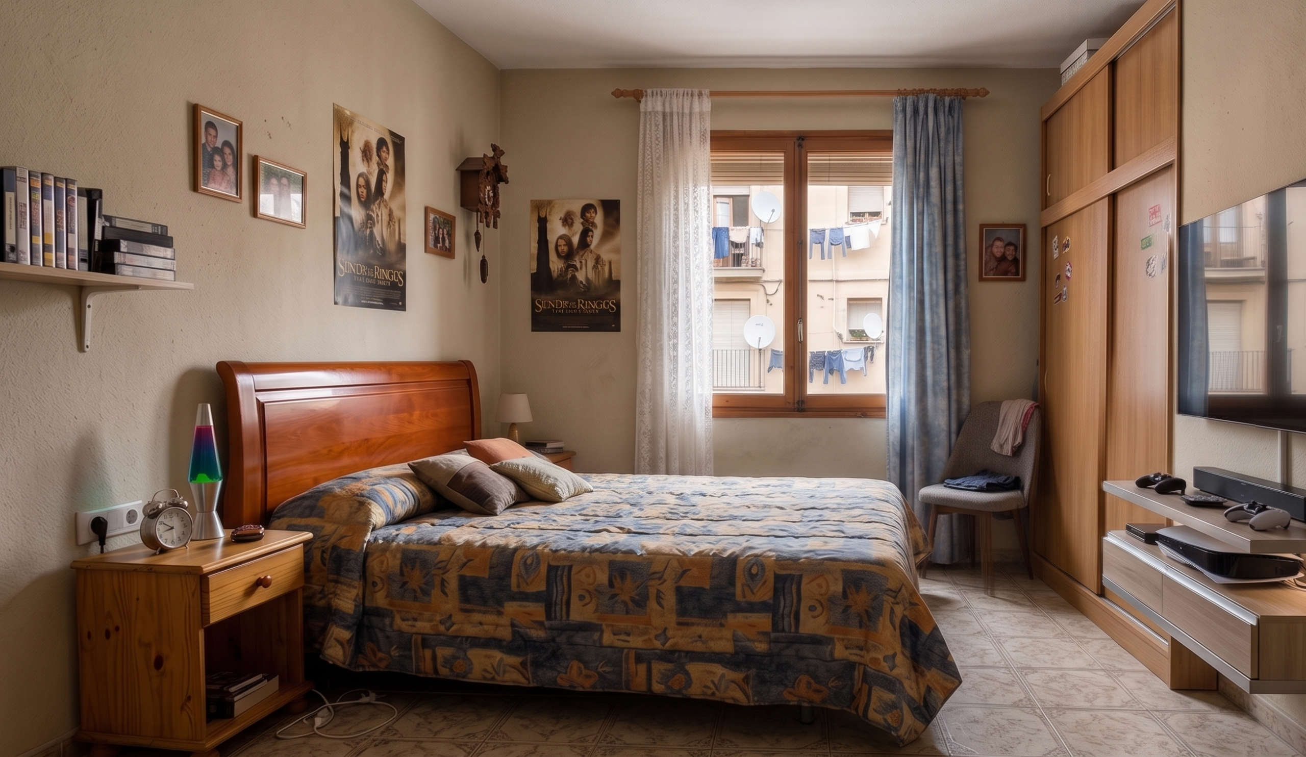 Dormitorio antes de la reforma simple y sin aprovechar el espacio