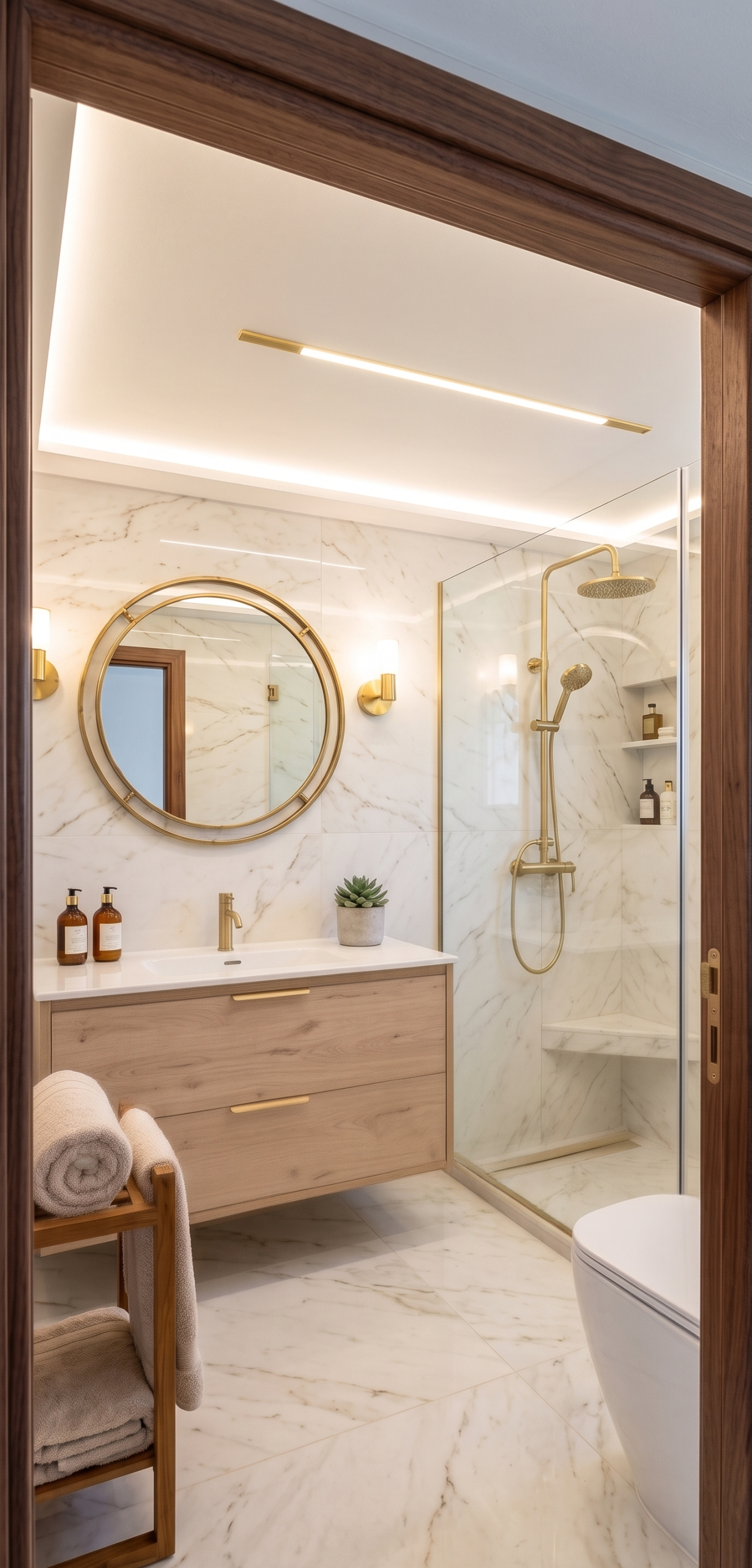 Baño después de la reforma con diseño actual, luminoso y mejor distribuido
