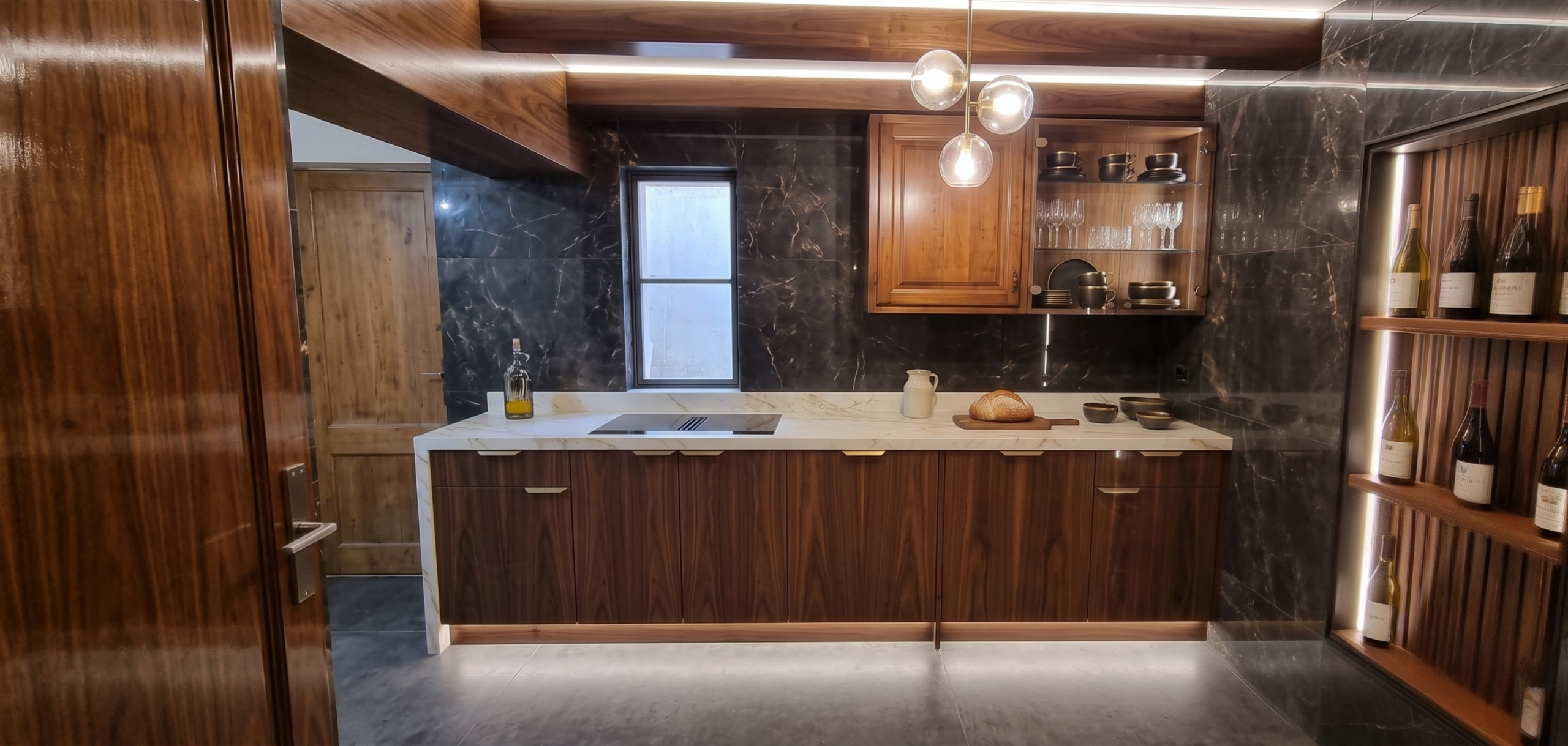 Cocina después de la reforma con diseño funcional, limpio y moderno
